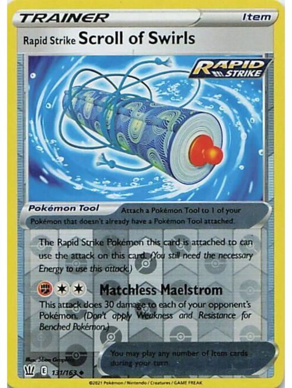 Pokemon TCG 2021 Rapid Strike Scroll of the Skies NM SWSH06